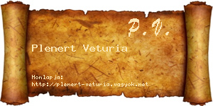 Plenert Veturia névjegykártya
